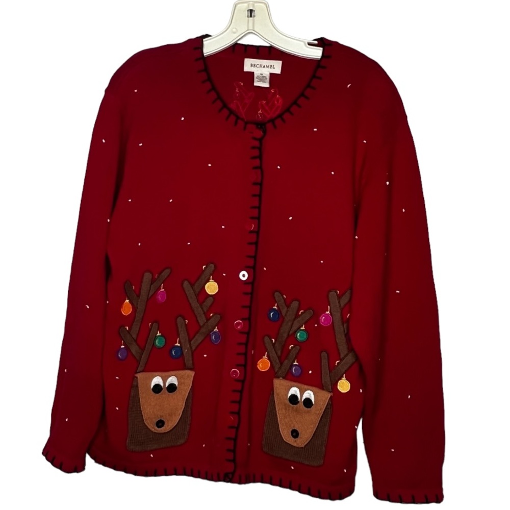 Vintage Bechamel Christmas Cardigan Sweater